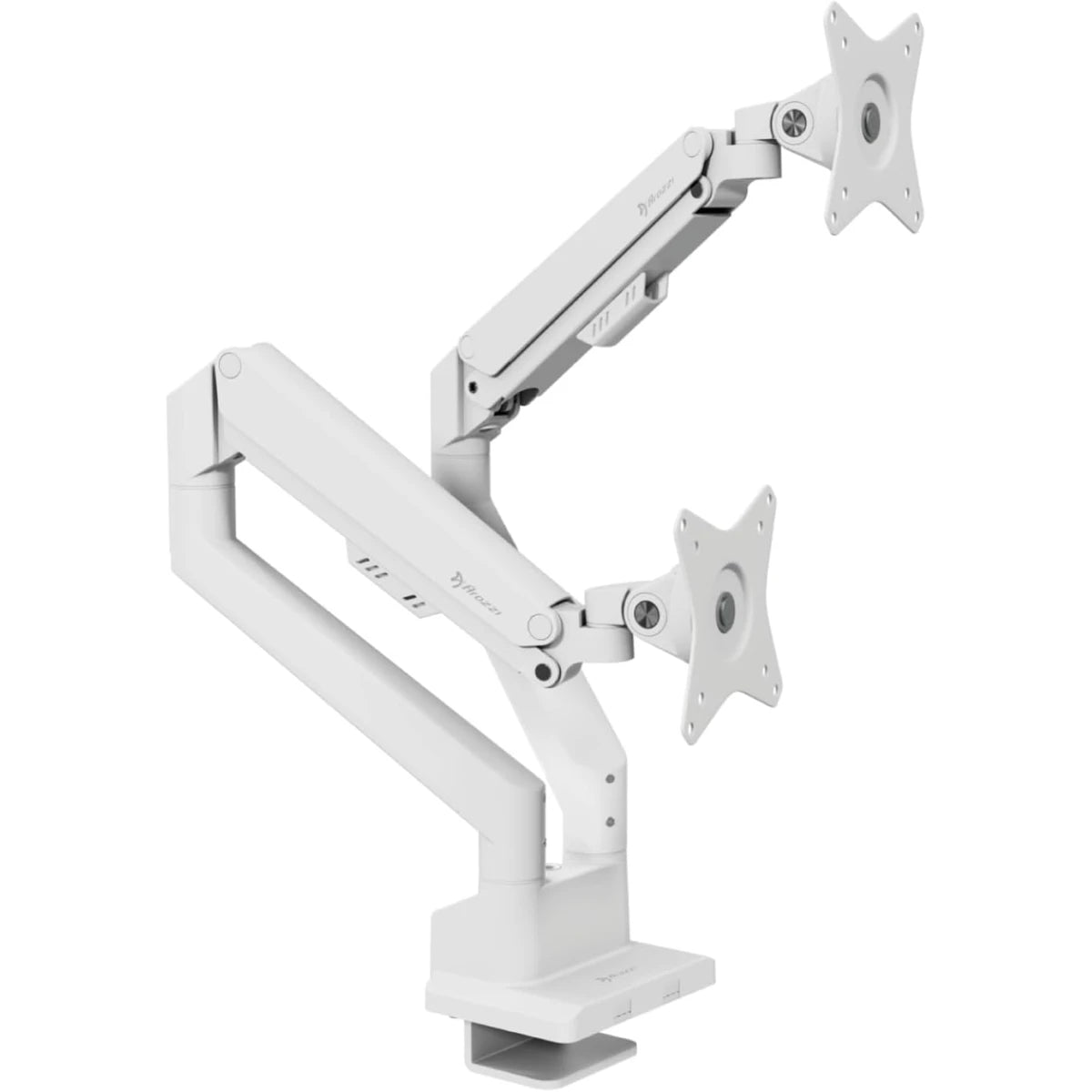 Arozzi Alzare Neo Duo Gas Spring Dual Monitor Arm Support up to 9KG 360° Screen Rotation Adjustable Height & Full Motion - White