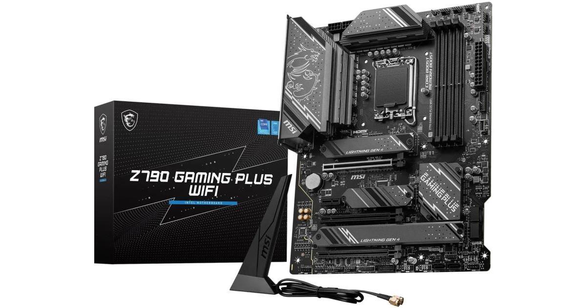 MSI Z790 GAMING PLUS WIFI (Wi-Fi 6E), Intel 14th 13th 12th Series, LGA 1700/DDR5/PCIe 5.0/4xM.2 - ATX Gaming MotherBoard