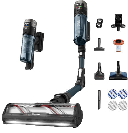 Tefal Cordless Vacuum Cleaner, X-Force Flex 13.60 Animal Aqua, 150 Air Watts, Blue - TETY9AD3HO