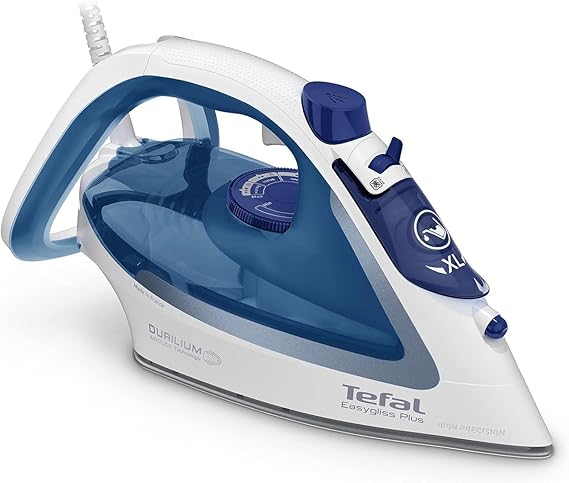 Tefal Steam Iron, Anti-limescale System, Steam Output, 2700Watts, White & Blue - TEFV5751E0