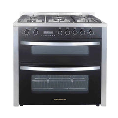 Union Air Gas Cookers Full Safety, 90Cm, Full Option, Black - PRM6090
