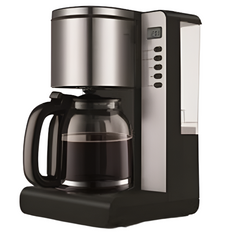 Daewoo Coffee Maker 12 Cups, 1.50Lit, 1000Watts, Stainless Steel - DE-1101TB