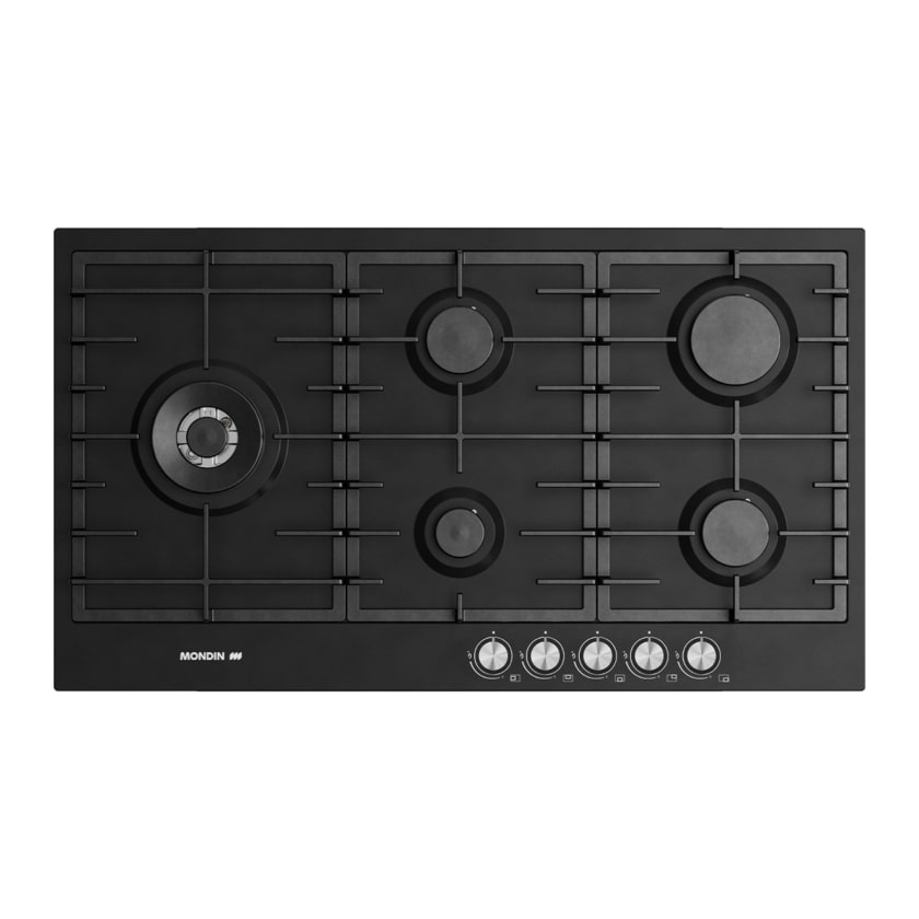 Mondin Built in Hob with Safety, 90Cm, Cast Iron, Black - FG905VP