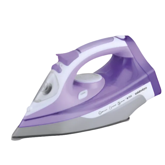 Daewoo Electric Iron Tefal Soleplate, 1800Watts, Purple - DE-1801