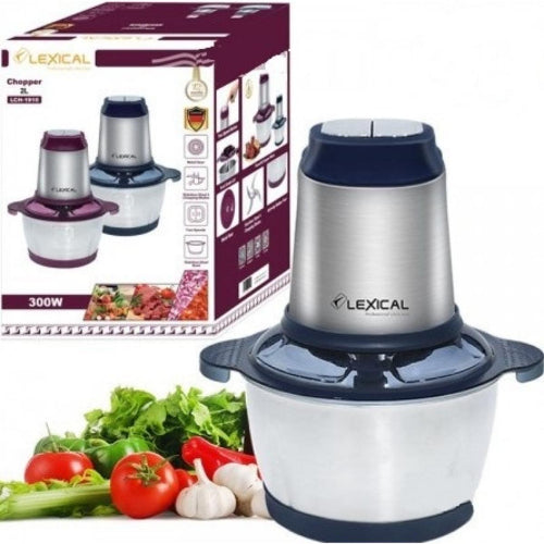 Lexical Chopper, 2Lit, 300Watts, Stainless Steel - LCH-1910