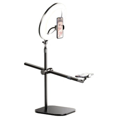 Rtako Zj Fp02 Kit Overheard Phone Mount 55cm With Phone Clamp And Ring Light