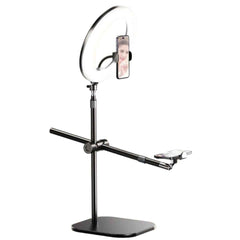 Rtako Zj Fp02 Kit Overheard Phone Mount 55cm With Phone Clamp And Ring Light