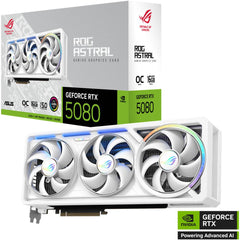 ASUS ROG Astral GeForce RTX™ 5080 WHITE OC Edition 16GB GDDR7 Graphics Card