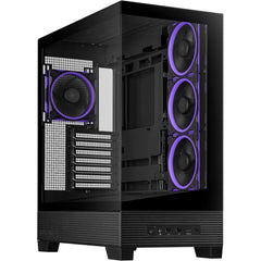 Asus A31 Plus Tg Argb Atx 4x Pre Installed Argb Fans, Glass Front Panel, Compatible With Hidden Port Motherboards, 360mm Radiators, 380mm Graphics, Black