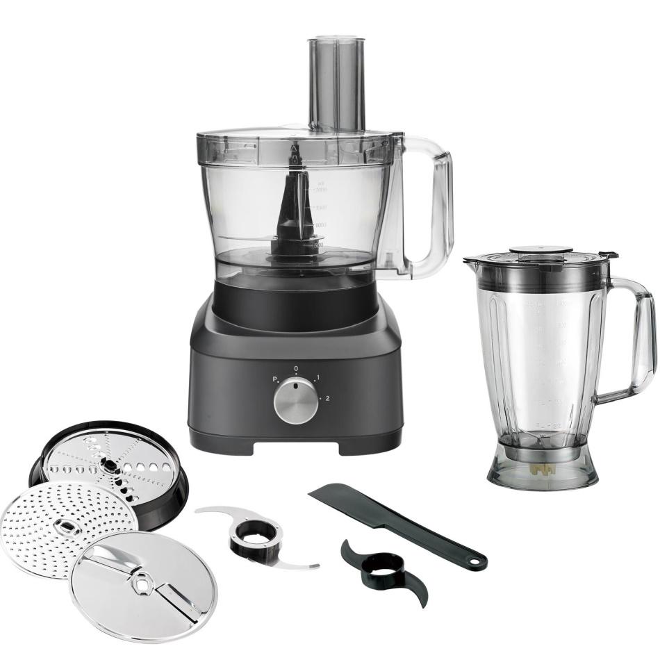Spark Line Food Processor 4In1, 2Lit, 350Watts, Black - YX-918