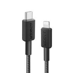 ANKER 32 USB-C TO LIGHTNING CABLE 10FT BRAIDED BLACK