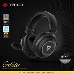 Fantech WHG07 ORBITA Premium 7.1 Surround Sound Wireless Gaming Headset - 4 Quad Mode Connection