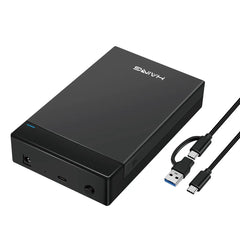 Haing Hi 0261 T3h External Hard Disk Drive Enclosure 3.5 And 2.5 Inch Sata Iii To Usb A Usb C 3.0