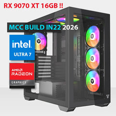 In22 26 as Gaming Pc Build || Intel Core Ultra 7 270k Plus 24 Cores Sapphire Nitro+ Amd Radeon Rx 9070 Xt Gaming Oc 16gb Gddr6 Graphics Card