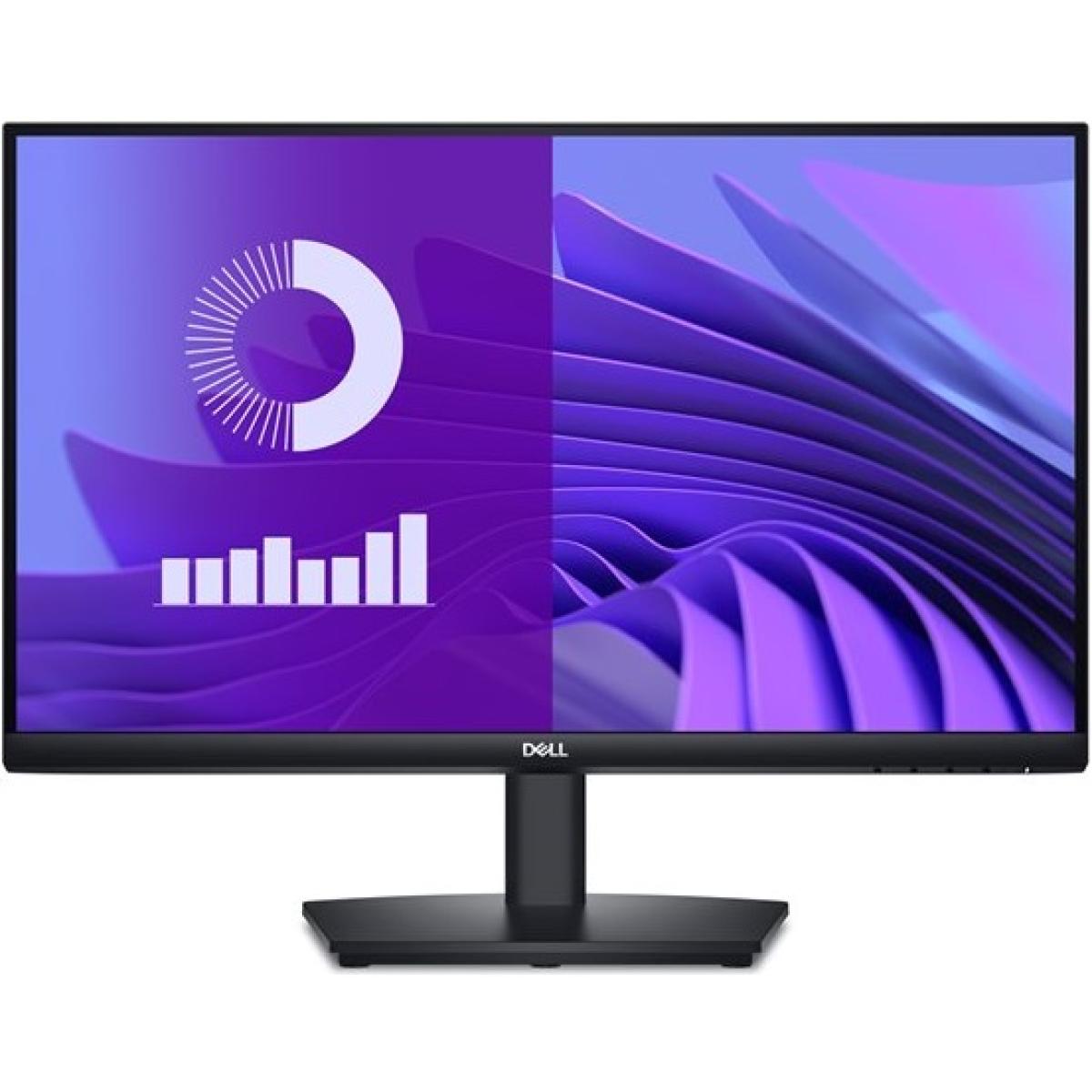 Dell E2425HS Essential Flat Monitor 24" FHD VA @75HZ, Adjustable Stand, Wide viewing angle Slim Bezel Display w/ DP, HDMI, VGA & Speakers - Black