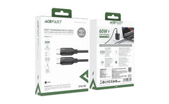 ACEFAST C16-03 USB-C To USB-C TPE Data & Fast 60W Charging Data Cable 1.2M - Black