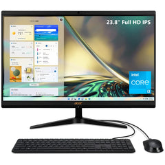 Acer Aspire All-in-One C24-1700 NEW 12Gen Intel Core i3 6-Cores w/ 24" NONE Touch Screen (Customized) - Black