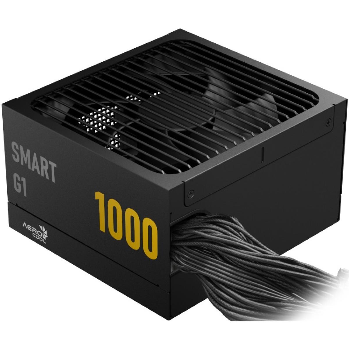 AeroCool gold 1000w 3.1 cm pcie power supplies SMART G1 80 Plus Fix Cable (Non Modular)