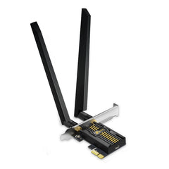 TP-LINK ARCHER TBE400E BE6500 WI-FI 7 AND BLUETOOTH 5.4 PCIE ADAPTER, TRI-BAND, HIGH-GAIN ANTENNAS