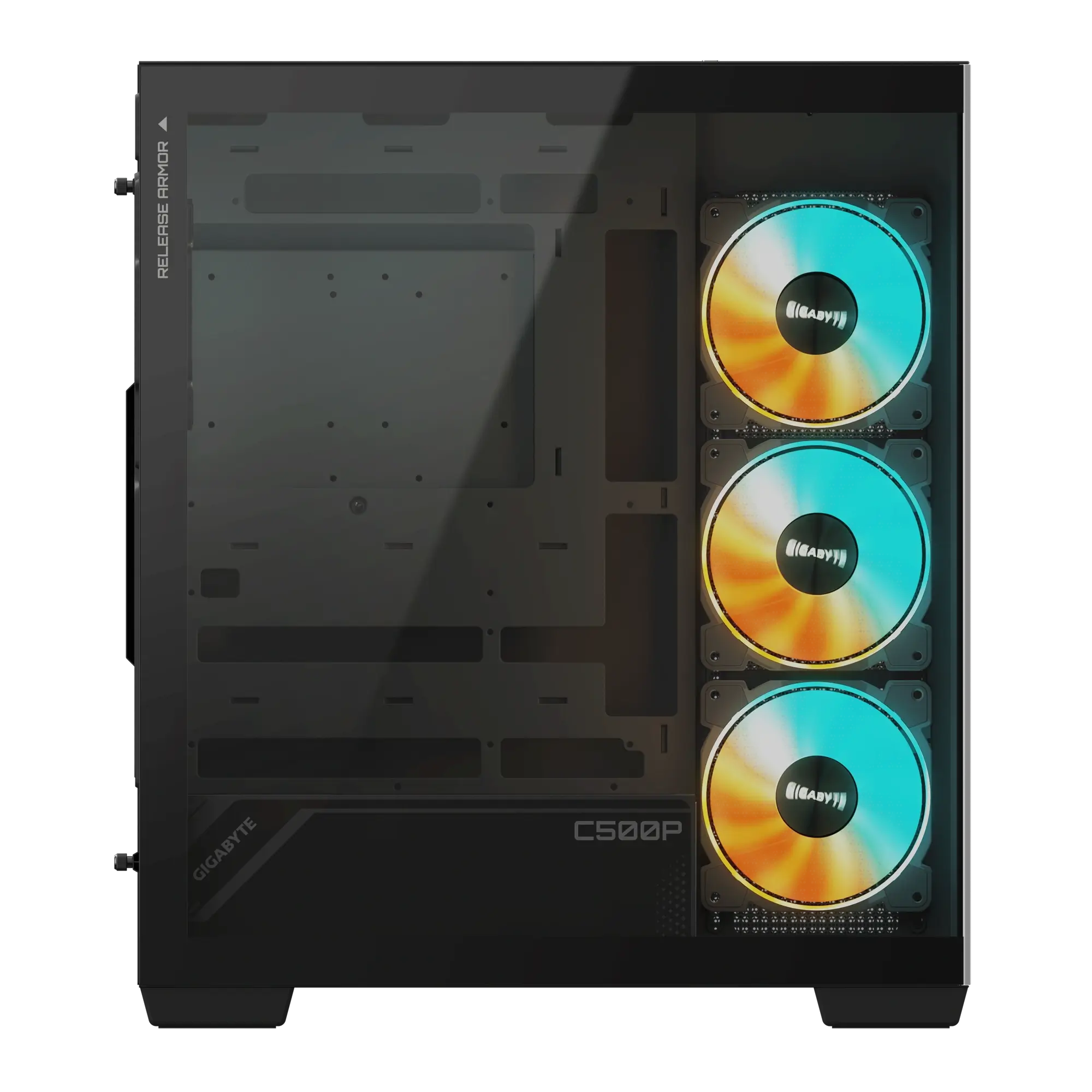 Gigabyte PC case for desktop computer builds and component installation