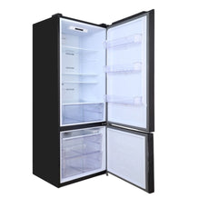 Unionaire Bottom Freezer Refrigerator, 410Lit, Black Glass - 600CEPBLG1A