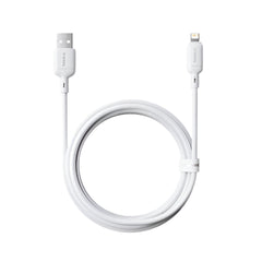 Baseus Silky Series USB-A to Lightning Fast Charging Cable 2M 2.4A Moon White - P10377702213-01