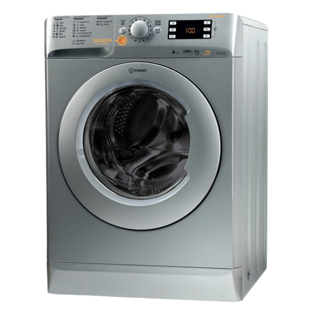 Indesit Washer 9KG & Dryer 6KG A+++, 1400Rpm, Silver - IND-XWDE 961480X S EX