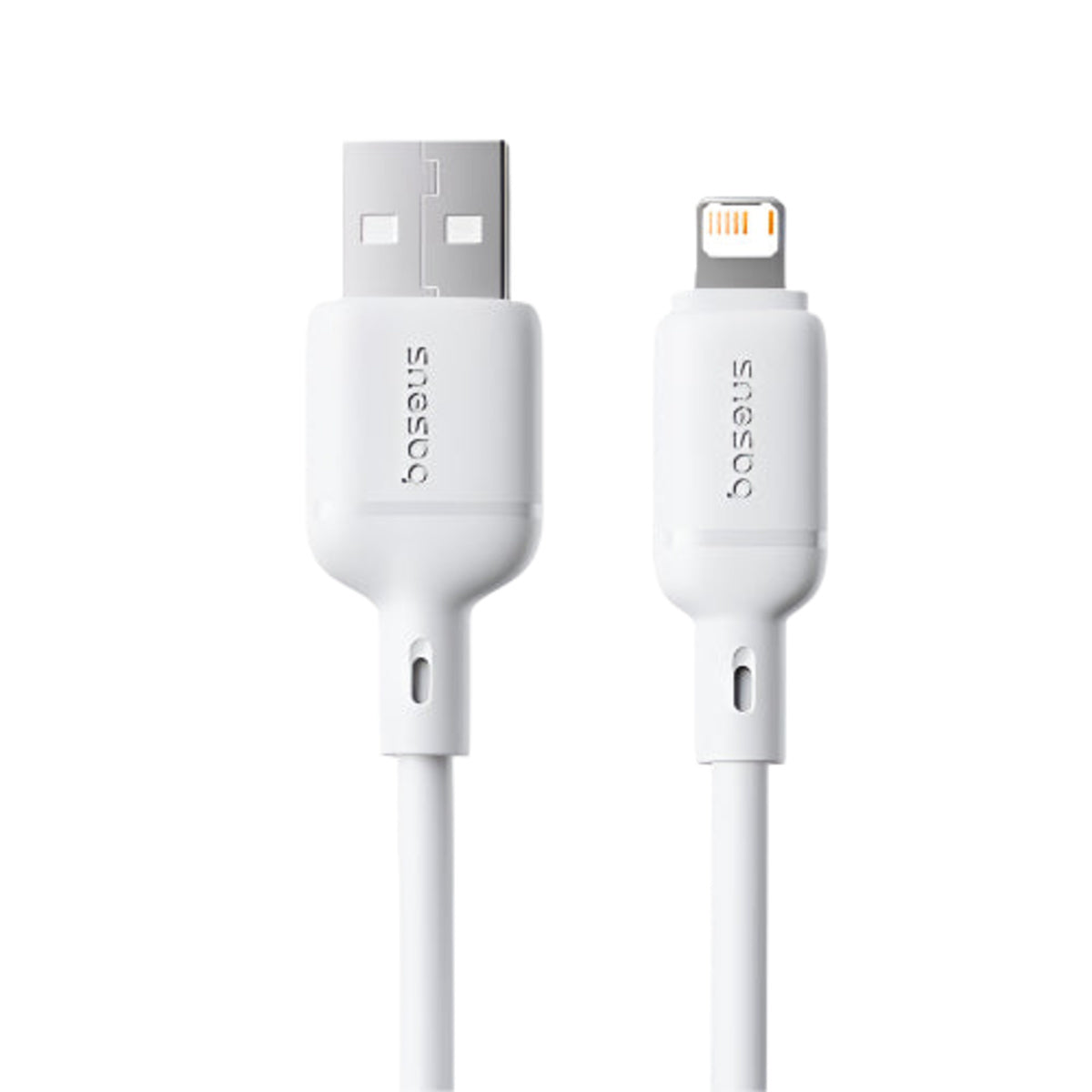 Baseus Silky Series USB-A to Lightning Fast Charging Cable 2M 2.4A Moon White - P10377702213-01