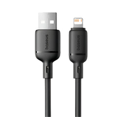 Baseus Silky Series USB-A to Lightning Fast Charging Cable, 1m, 2.4A, Black - P10377702113-00