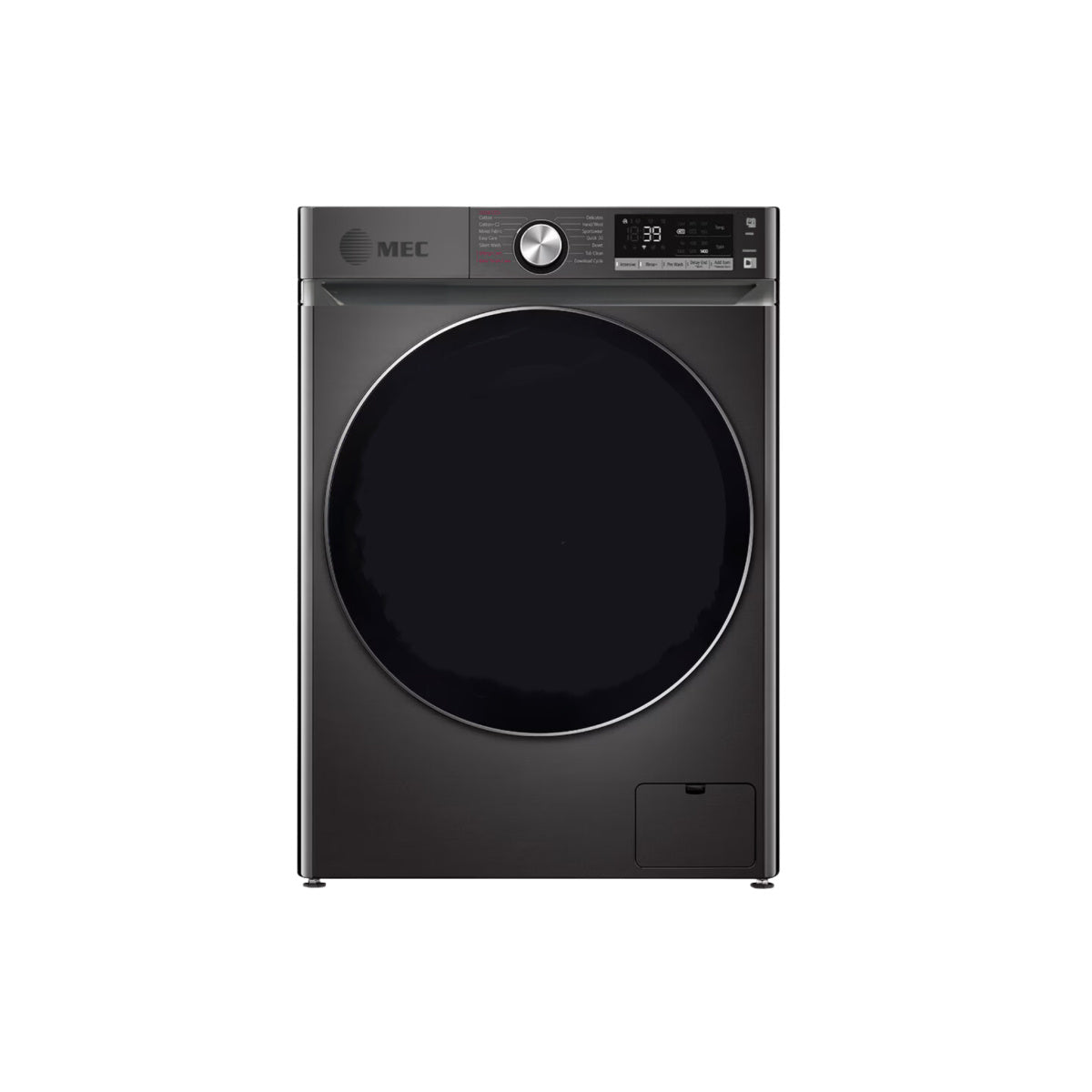 MEC Front Load Washing Machine A+++, BLDC Inverter, 10KG, 1400RPM, 16Programs, Inox - WF1014M65BD
