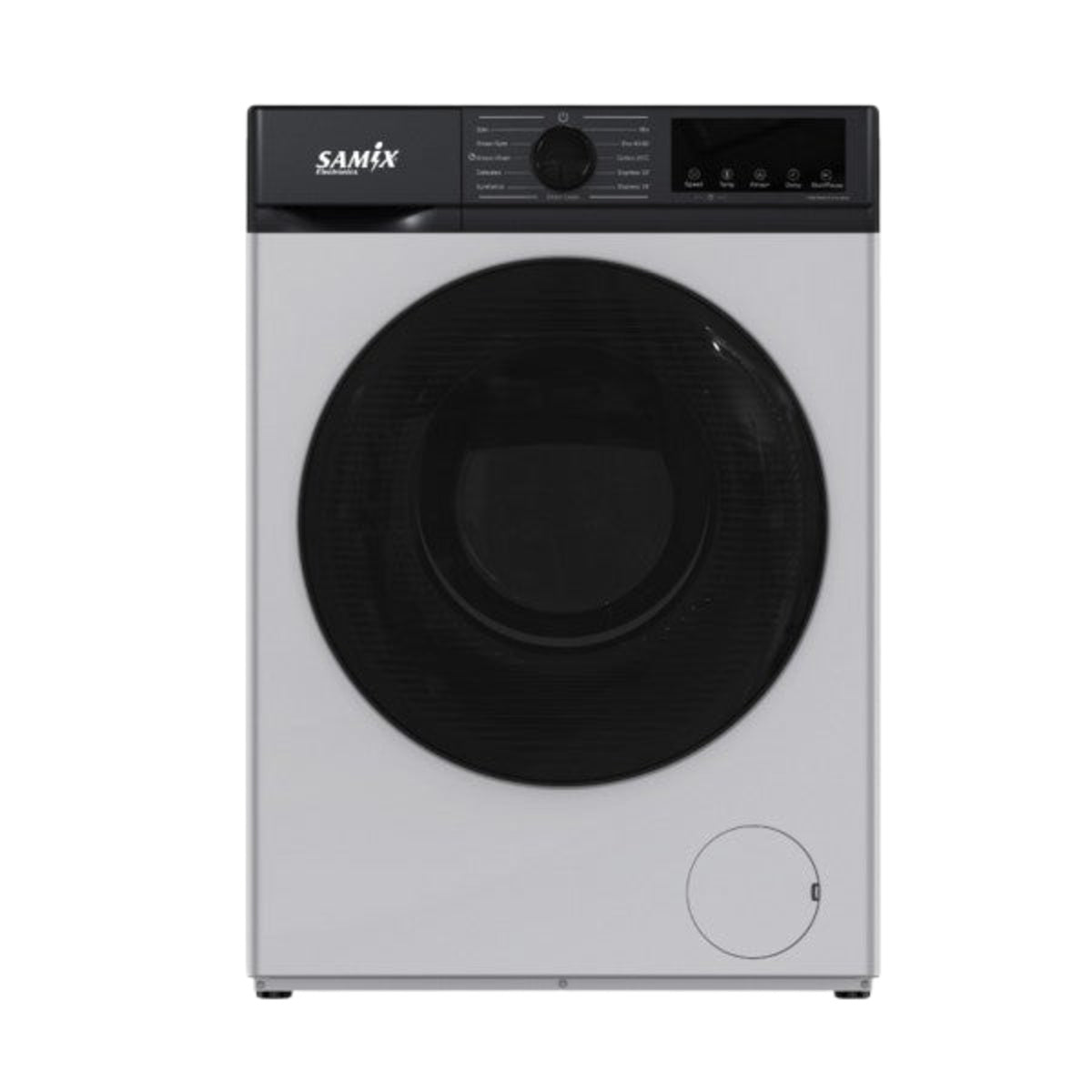Samix Front Load Washing Machine A+++, 10KG, 1400RPM, Silver - SNK-WM10KGS