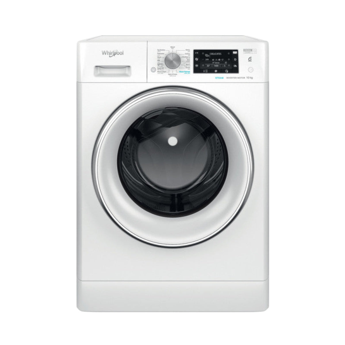 Whirlpool Front Load Washing Machine A+++, 10KG, 1400RPM, White - FFD 10449 CV GCC