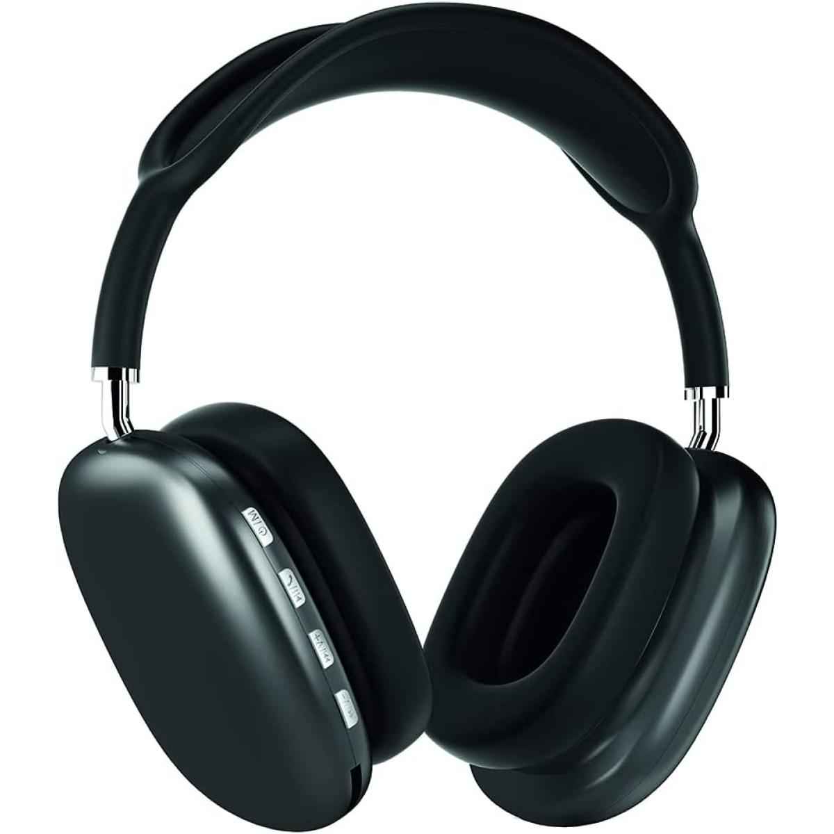 Promate Airbeat Wire & Wireless Ergonomic Over Ear Adjustable Bluetooth 5.0 Headset W/ Mic Fm Radio Tf Card Slot Black