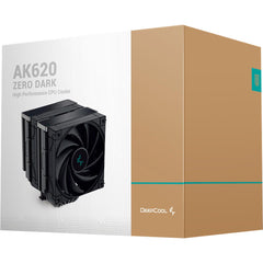 DeepCool AK620 Zero Dark CPU Air Cooler Mighty 260w TDP 6 Copper Heat Pipes Dual-Tower CPU Cooler w/ 2x120mm Fans
