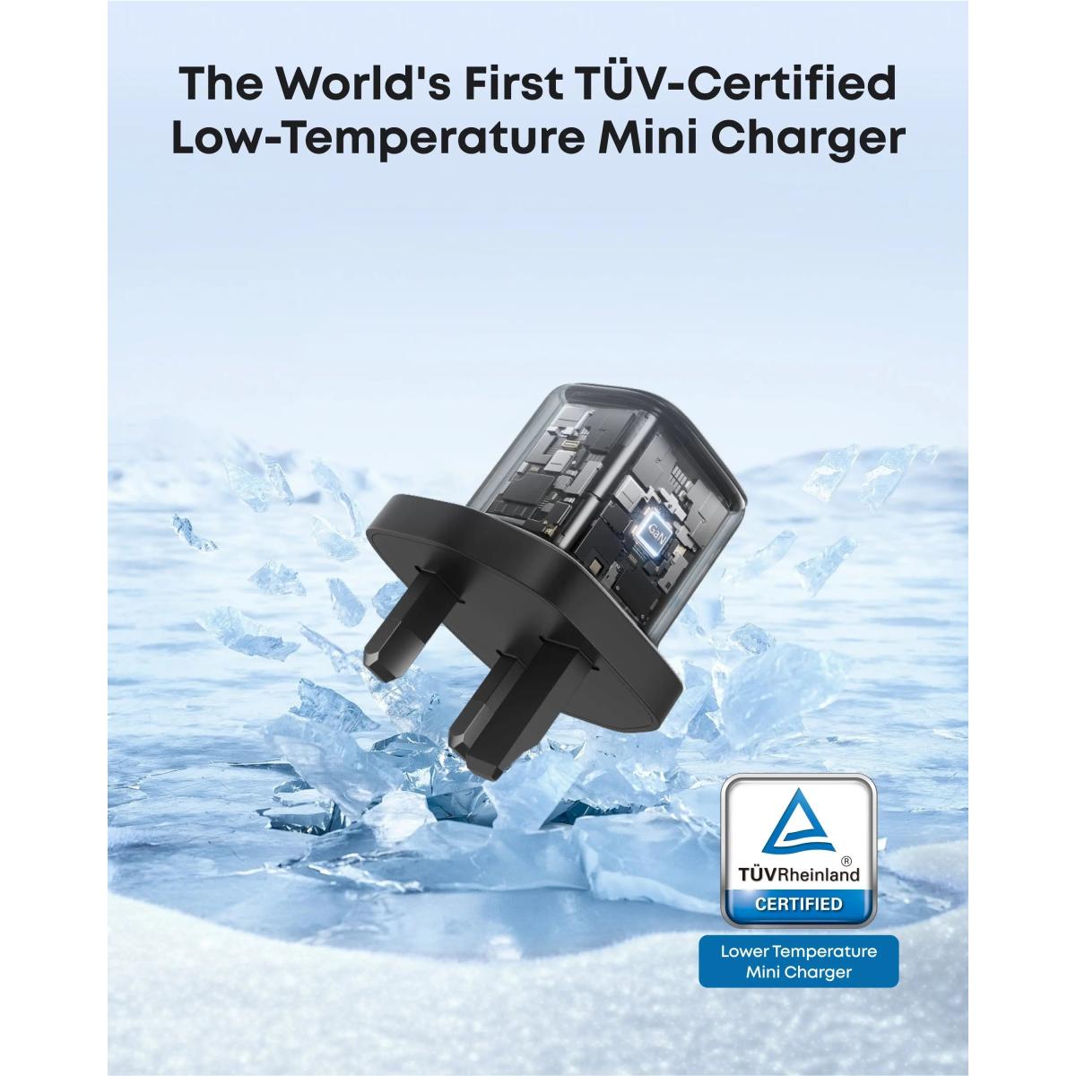 Anker Zolo Charger Ice 20w Gan Series Usb C Fast Charging Adapter For Iphone And Smartphone's Black Anker Zolo Charger Ice 20w Gan Series Usb C Fast Charging Adapter For Iphone And Smartphone's Black