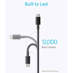 Anker Nylon USB-C to USB-C , 60W , Black