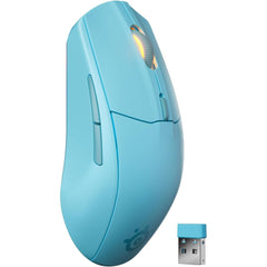 SteelSeries Rival 3 Wireless Gen 2 Gaming Mouse 2.4GHz and Bluetooth 18000 DPI TrueMove Air Optical Sensor 60 Million Click Durability Light-Weight 100% PTFE Feet , Aqua