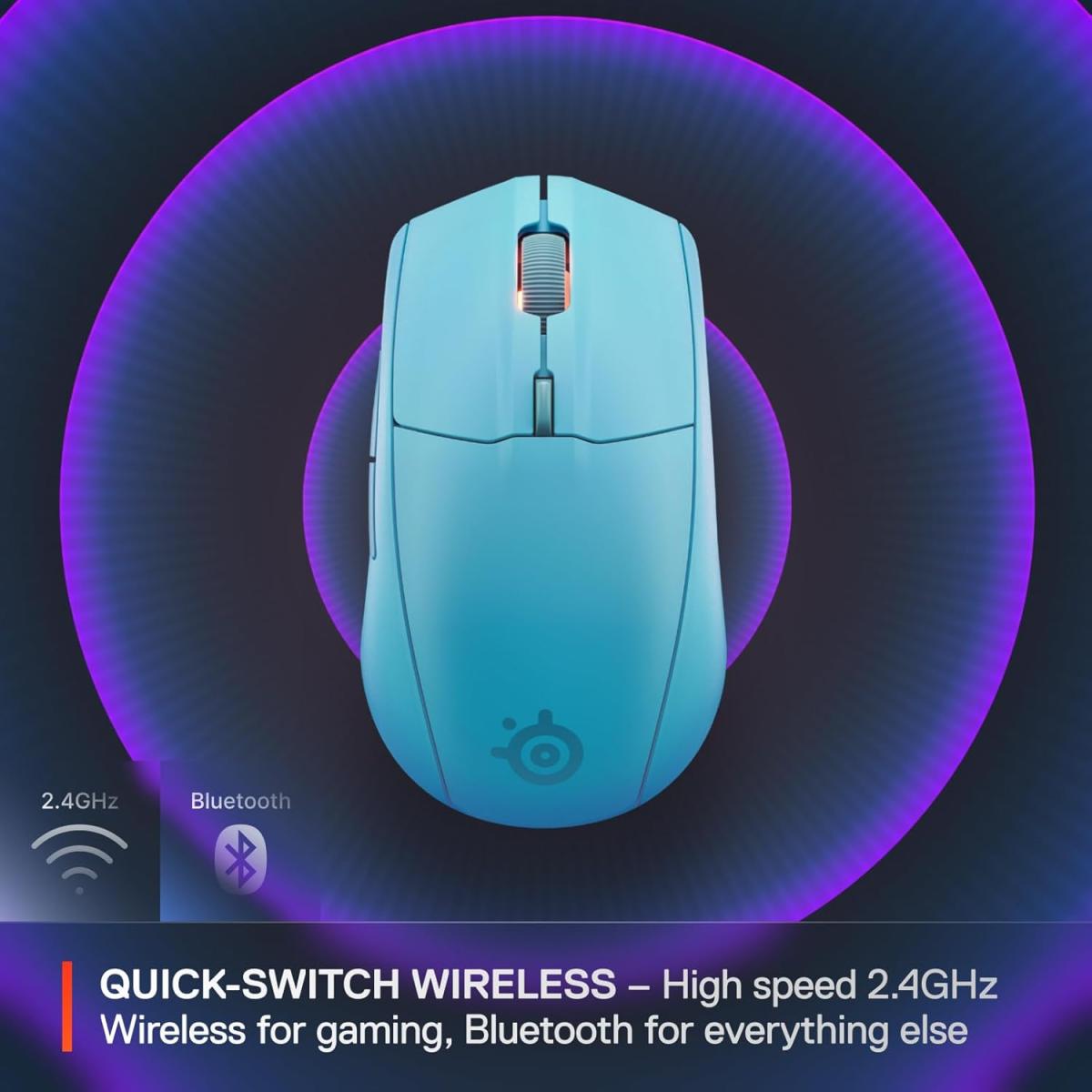 SteelSeries wireless Bluetooth gaming mouse for computer setup