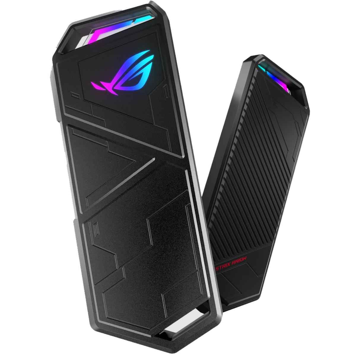 Asus Rog Strix Arion Lite Aluminum Alloy M.2 Nvme Ssd Argb Enclosure W/ Usb 3.2 Gen 2 Type C (10 Gbps) Cable