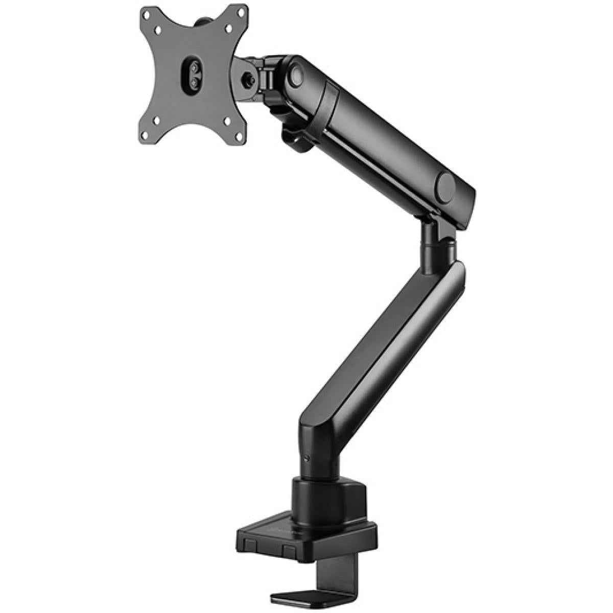 SilverStone ARM13 (Black) Single Monitor Arm w/ Mechanical Spring Design & Versatile Adjustability, For Monitors Up To 32" Size & 9kg Weight, VESA Mounting Interface Standard (MIS), 100mm x 100mm / 75mm x 75 mm Mounting Hole | SST-ARM13 | OS