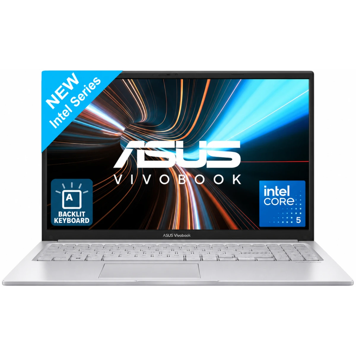 ASUS Vivobook 15 (2025) F1504 Intel Core 5 10-Cores Fast Charge Better Sound Military-Grade Standard & Backlit Keyboard , Cool Silver