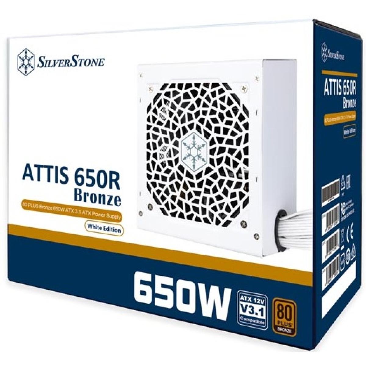 SilverStone SST-AT650R-BF-WBW ATTIS 650R AT650R white 650w 120mm power supplies Bronze