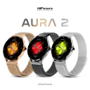 HiFuture Aura2 Fashion Smartwatch – 1.32” AMOLED Display – Wireless Calling – 24/7 Health Tracking – 100+ Sports Modes – Black