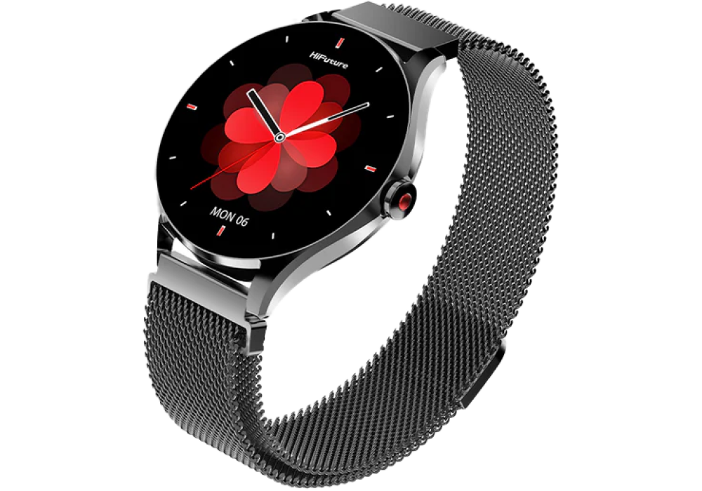 HiFuture Aura2 Fashion Smartwatch – 1.32” AMOLED Display – Wireless Calling – 24/7 Health Tracking – 100+ Sports Modes – Black