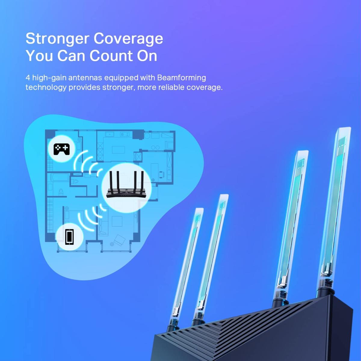 TP - Link AX1800 4K wireless Wi - Fi networking for network connectivity