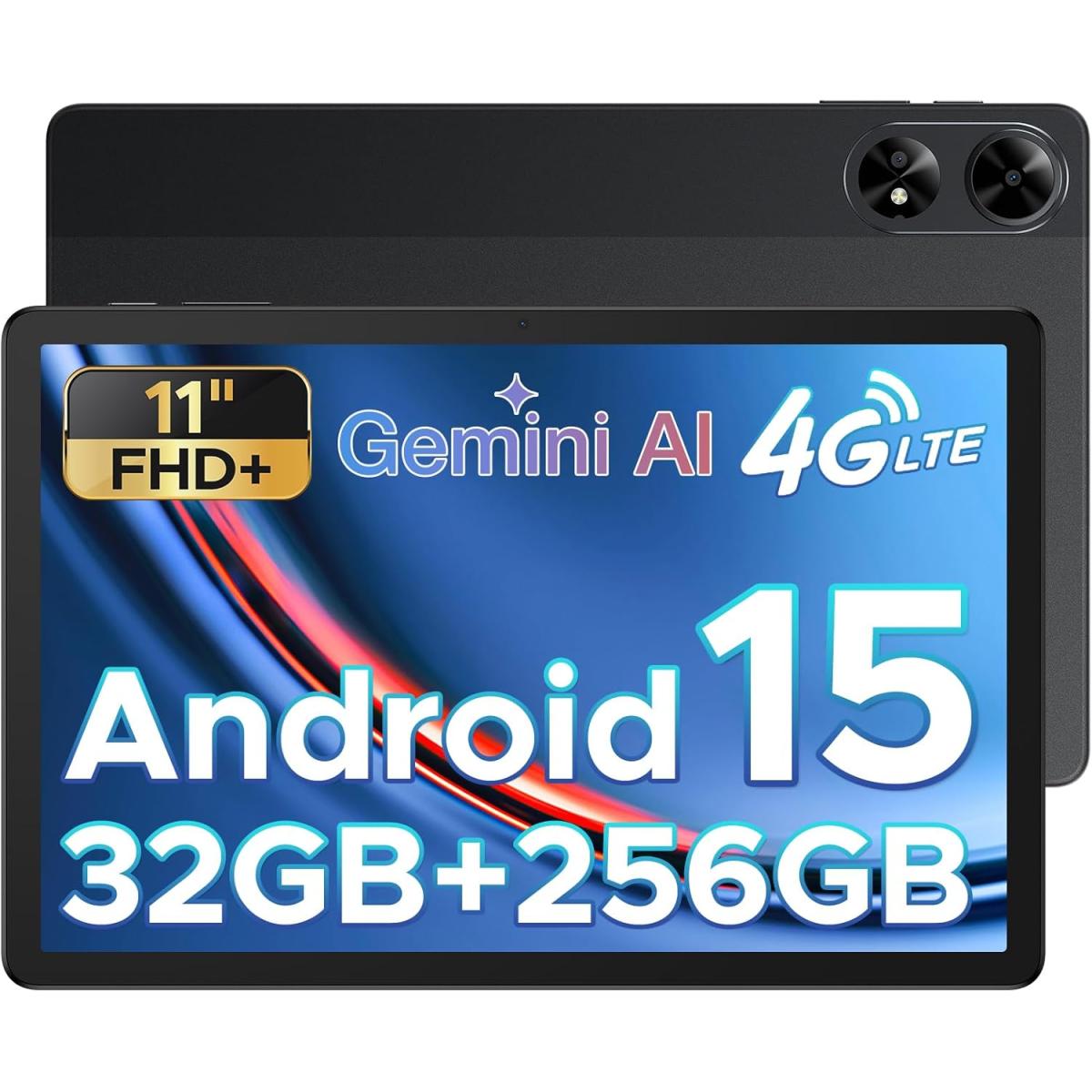 Doogee Tab G6 Plus Vib Edition (2025) 11.0" Android Lte Tablet (256gb Storage / 8gb + 24gb Shared Memory) Bundle (keyboard + Pen + Cover + Screen Proteor) , Black