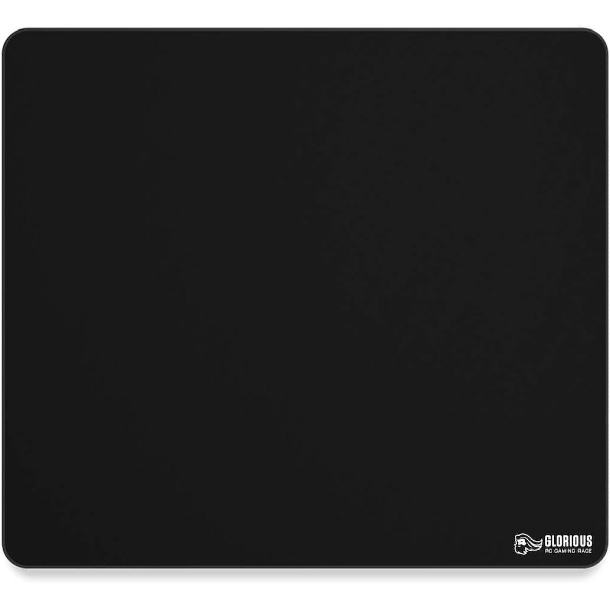 Glorious Large Gaming Mouse Pad For Desk Rubber Base Computer Mouse Mat Durable Mouse Mat Cloth Mousepad With Stitched Edges Black Cloth Mousepad | 16"x18" (g Xl) - CompuMe