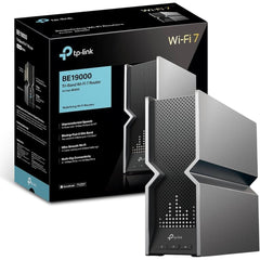 TP-Link Archer BE800 Tri-Band BE19000 WiFi 7 Router | 12-Stream 19 Gbps | 2×10G + 4×2.5G Ports | LED Screen, 8 High-Performance Antennas | VPN, Easy Mesh, HomeShield, Private IoT, Free Expert Help