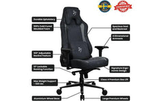 Arozzi Vernazza Supersoft Upholstery Material has a Unique Velvety Texture That is Fluid-Repellant & Breathable Memory Foam Lumbar Support 4D Armrest - Black