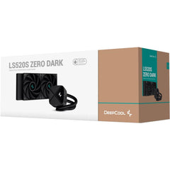 DeepCool LS520S ZERO DARK Liquid Cooler 240mm 3100RPM 280W TDP AIO Cooler Anti-Leak Tech CPU Water Cooler Textured Block For AMD & Intel - Black